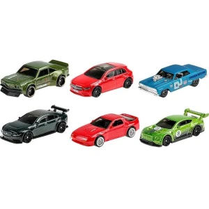 Hot Wheels Nightburnerz Mini Collection 6-Pack, 1:64 Scale Die-Cast Vehicles, Super Speeders Night Driving Theme, Racing Cars for Kids &...