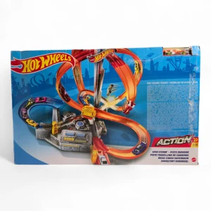 Hot Wheels Spin Storm Set: Motorized Booster & Crash Intersections [DAMAGED BOX]