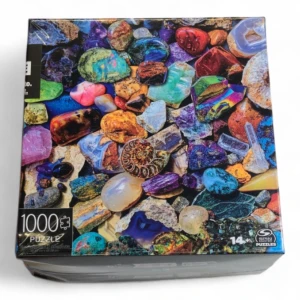 2-Pack of 1000-Piece Jigsaw Puzzles – Succulents, Rocks & Minerals [DAMAGED BOX]