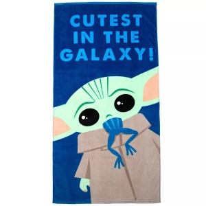 Star Wars The Mandalorian " Cutest in the Galaxy " Cotton Beach Towel