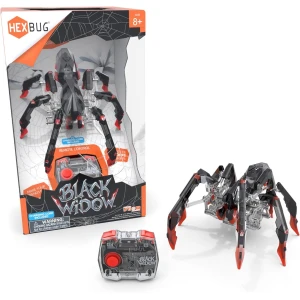 HEXBUG Remote Control Black Widow, Rechargeable Robot Spider Toys for Kids, Adjustable Robotic Black Widow Figure STEM Toys for Boys &..