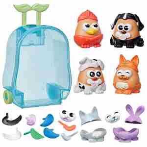 Potato Head Pet-Tato Tots Set with 31 Pieces & Rolling Carry Case – Mix & Match Pet-Themed Parts – Creative Toddler Toy for Kids Ages 2+