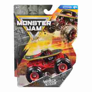 Monster Jam 2026 Official 1:64 Die-Cast Monster Truck Series 45 Monsterized – Tech Deck Wreck Deck, BKT Tires & Collector Poster QR, Ages 3+