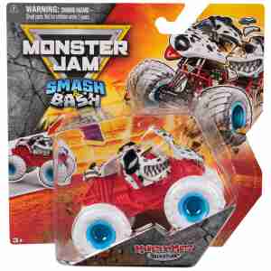 Monster Jam Monster Mutt Dalmatian Smash & Bash (Series 2) 1:64 Die-Cast Monster Truck with Interactive Crash Feature, Ages 3+