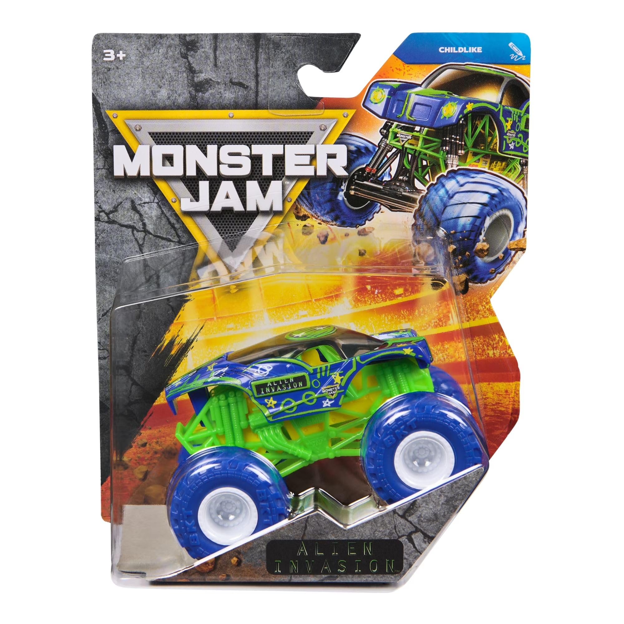 Monster Jam 2026 Official Childlike Alien Invasion 1:64 Diecast Truck ...