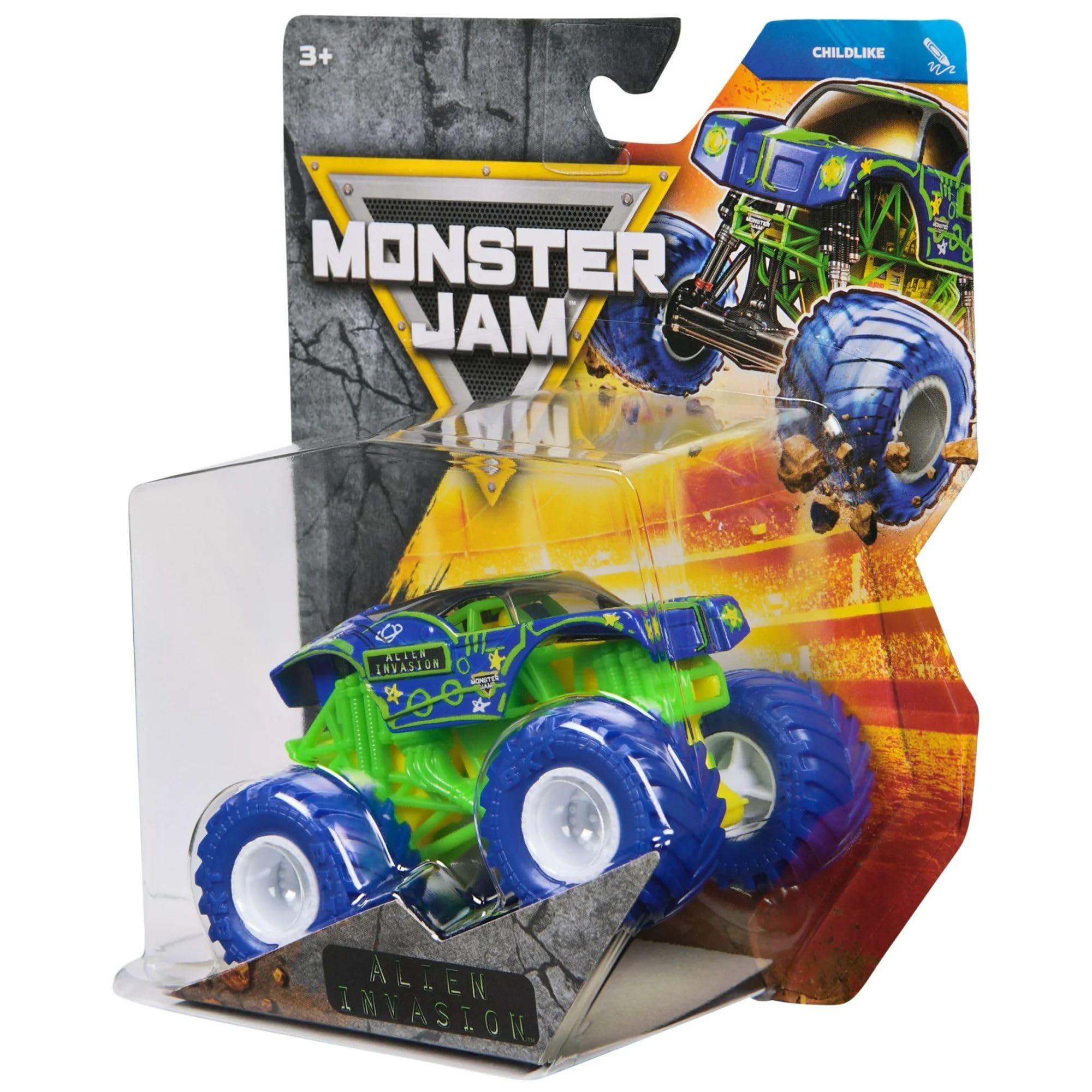 Monster Jam 2026 Official Childlike Alien Invasion 1:64 Diecast Truck ...