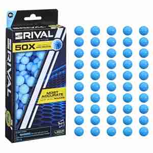 NERF Rival 50 Accu-Round Refill Pack | Blue High-Impact Foam Ammo, Precision Rounds for Rival Blasters, Ages 14+
