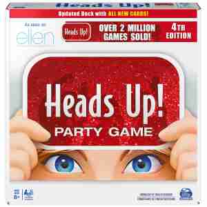 Spin Master Games Head’s Up! 4th Edition with Headbands, 200 Cards & Sand Timer