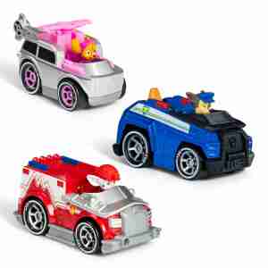 PAW Patrol True Metal Classic 3-Pack – Marshall, Skye & Chase Die-Cast Vehicles