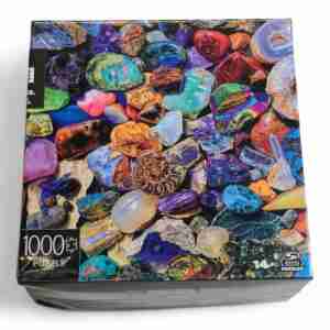 2-Pack of 1000-Piece Jigsaw Puzzles – Succulents, Rocks & Minerals [DAMAGED BOX]